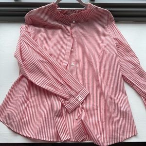 Red and white button down, NWT, size XLp